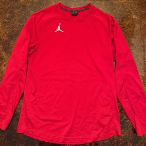 Jordan Men's Vibrant Red Long Sleeve Tee